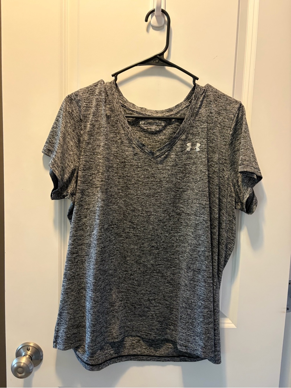 Under Armour Women's Heathered Charcoal V-Neck Performance Tee